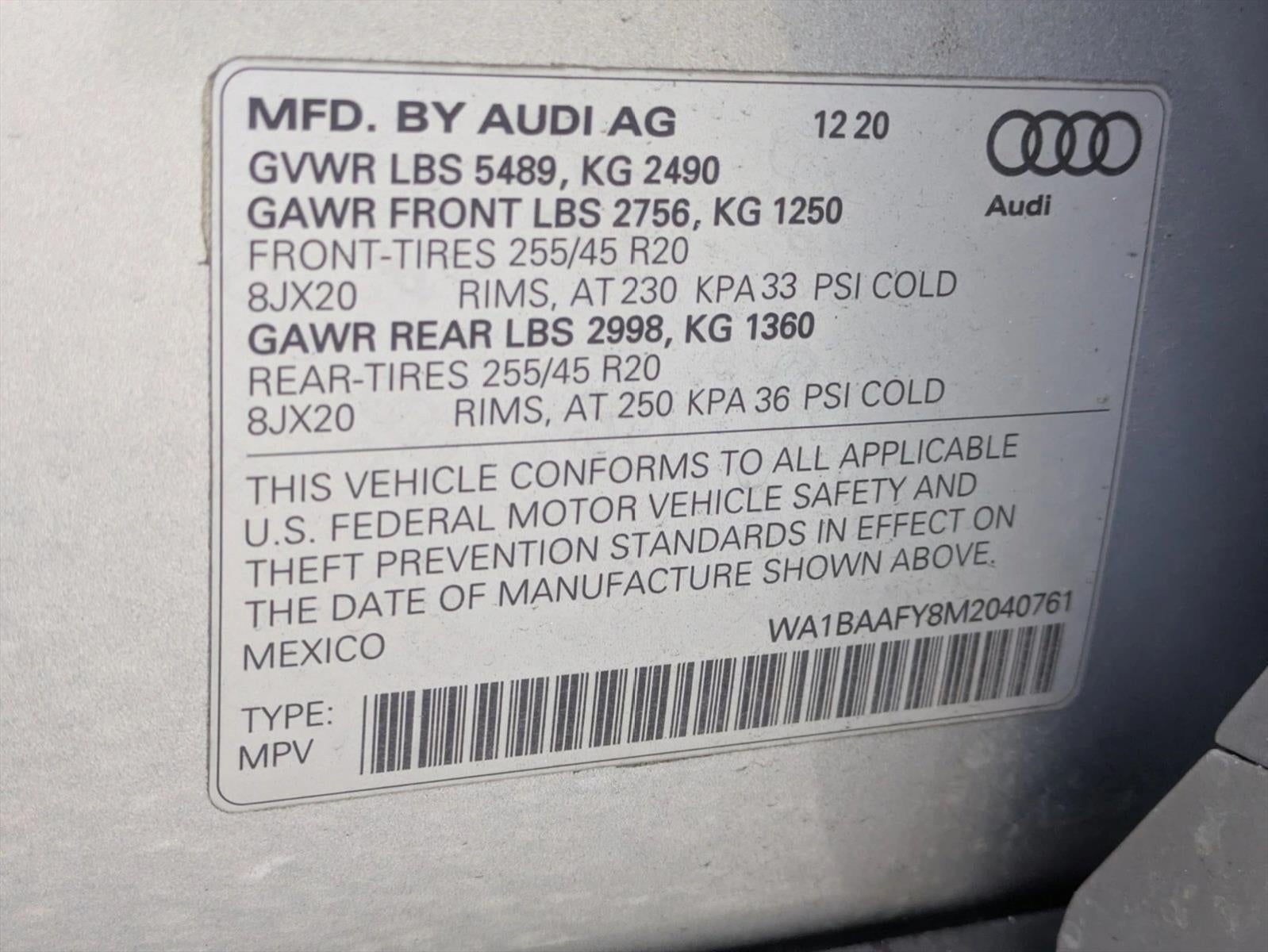 2021 Audi Q5 Premium Plus 45 TFSI quattro