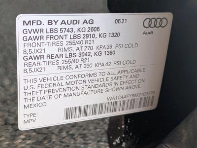 2021 Audi SQ5 Prestige 3.0 TFSI quattro
