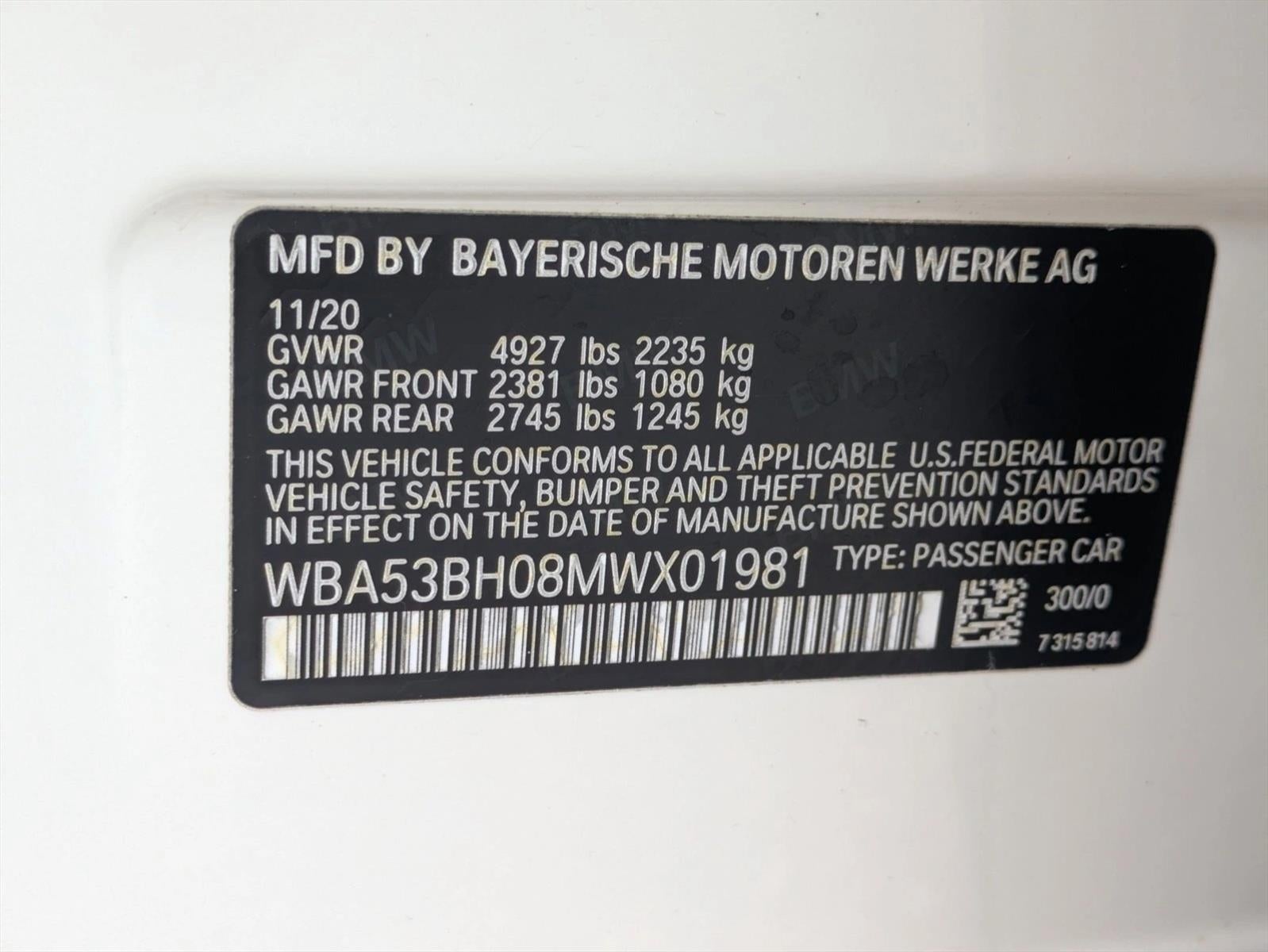 2021 BMW 530i Sedan