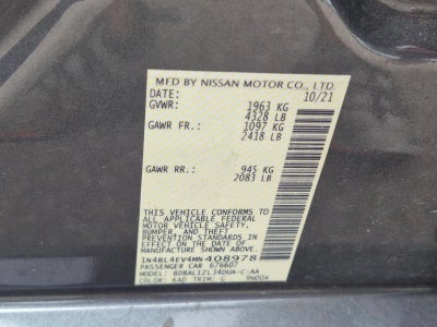 2021 Nissan Altima 2.5 SL Sedan