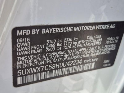 2017 BMW X3 xDrive35i Sports Activity Vehicle