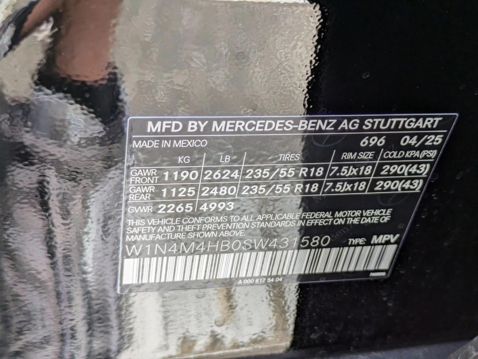 2025 Mercedes-Benz GLB GLB 250 4MATIC® SUV