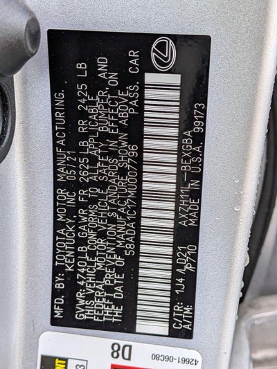 2021 Lexus ES 300h FWD