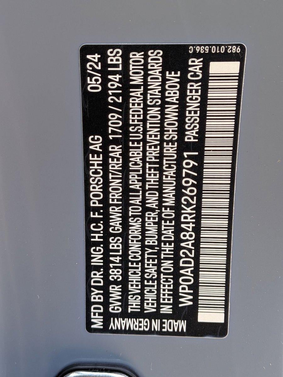 2024 Porsche 718 Cayman GTS 4.0 Coupe