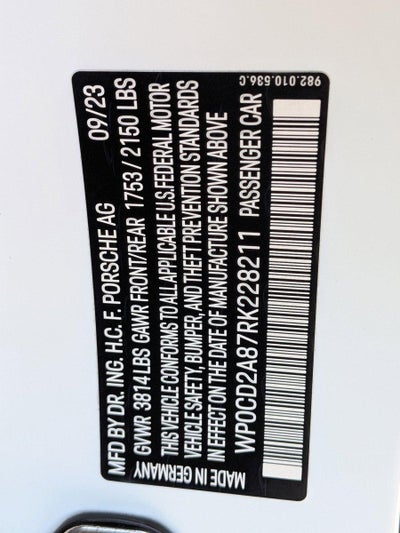 2024 Porsche 718 Boxster GTS 4.0 Roadster